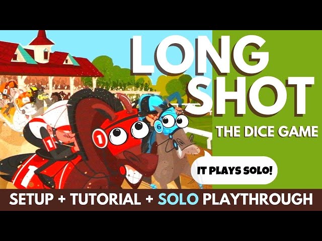 Long Shot The Dice Game | Full Solo Playthrough | Setup | How to Play Solitare Board Games