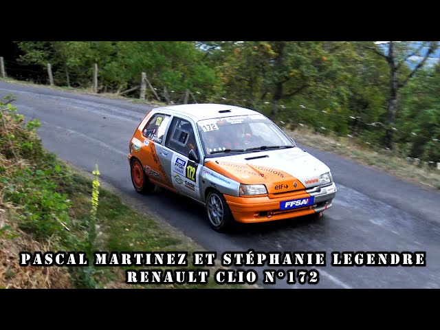 Finale coupe France des Rallyes 2023 Ambert Renault Clio N°172 Pascal MARTINEZ et Stéphanie LEGENDRE
