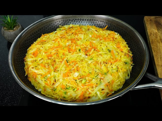 Why didn't I know about this quick cabbage cake recipe before? Cabbage and potatoes for dinner