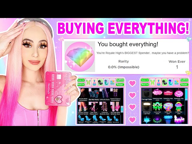 Buying EVERYTHING POSSIBLE In Royale High *HUGE DIAMOND SPENDING SPREE*