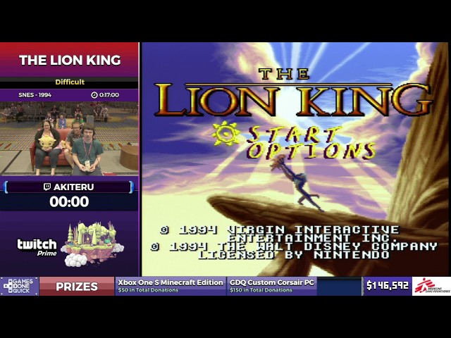 The Lion King by Akiteru in 15:03 - SGDQ2017 - Part 18