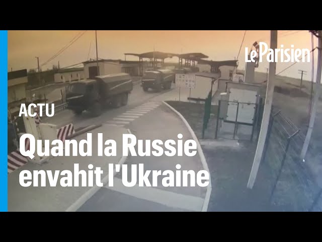 Tirs d'hélicoptère, chars et bombardements : les premières images de l'invasion russe en Ukraine