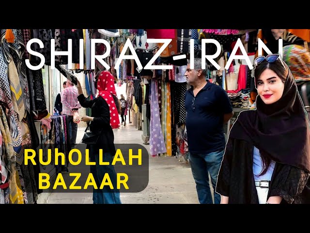 IRAN - Walking Tour On Shiraz City 2022 Nowruz days 1401 بازار تاریخی روح الله شیراز در ایام نوروز