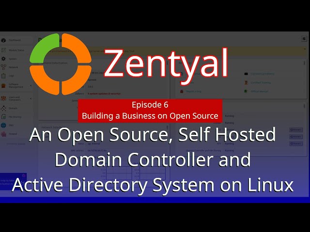 Episode 6 - An Open Source Domain Controller and Active Directory system with Zentyal!