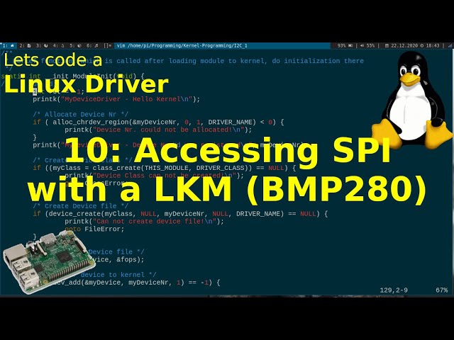 Lets code a Linux Driver - 10: Accessing SPI with a LKM (BMP280)
