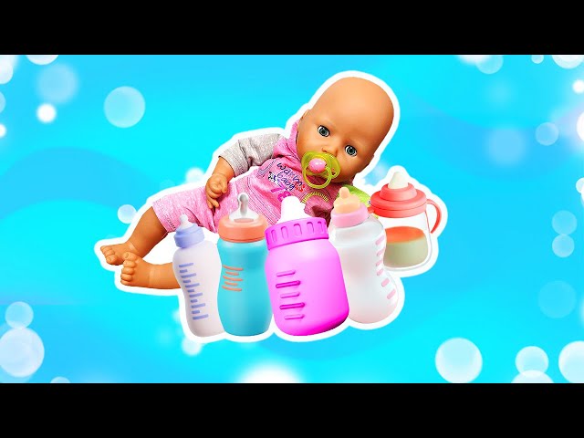 Baby Annabell doll is crying. Baby Alive doll & Baby Born doll playing with dolls & toys for kids.