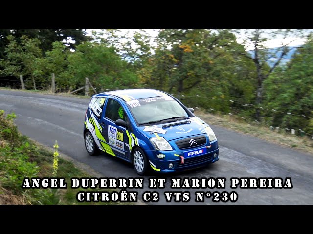 Finale coupe de France des Rallyes 2023 Ambert Citroën C2 VTS N°230 Angel DUPERRIN et Marion PEREIRA