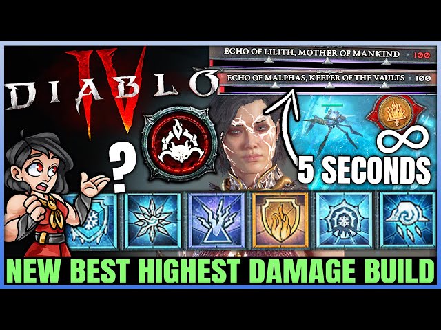 Diablo 4 - New Best BILLION DAMAGE Sorcerer Build - OP Combo = INSANT Uber Lilith & T100 - Guide!