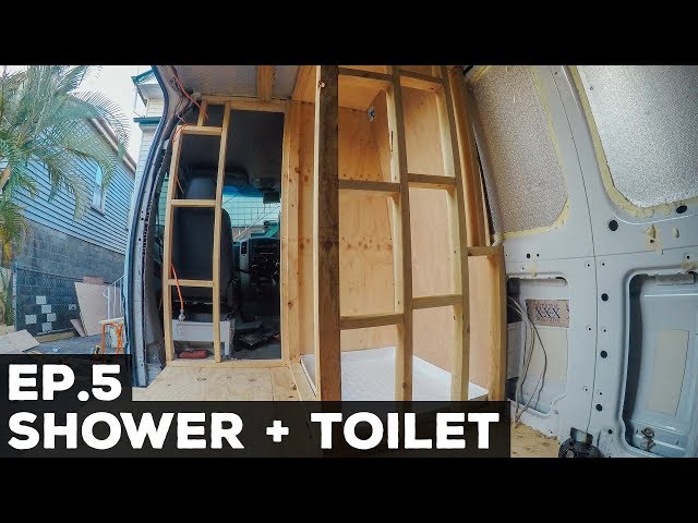 S1E5 Sprinter Van Conversion | Shower + Toilet