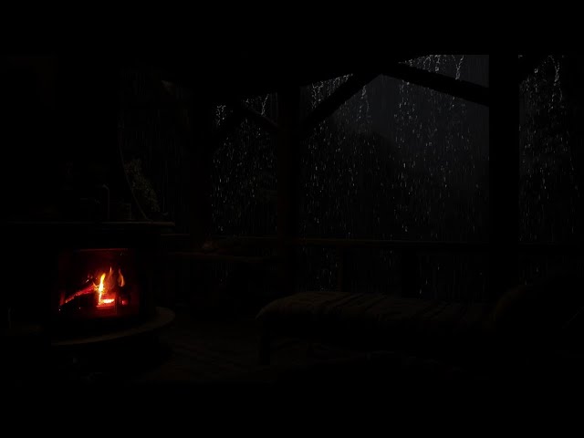 Fireplace, and Rainy Night for a Peaceful Night's Sleep and Curing Insomnia - Sleep Deeply Tonight