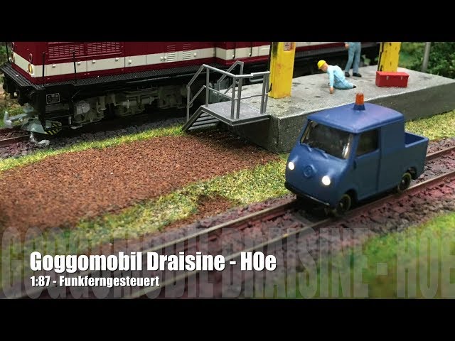 1:87 RC Mikromodell - Goggomobil Schmalspur Draisine H0e - narrow gauge