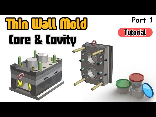 SOLIDWORKS Mold Design - how to Split Core Cavity - Thin wall 1/3