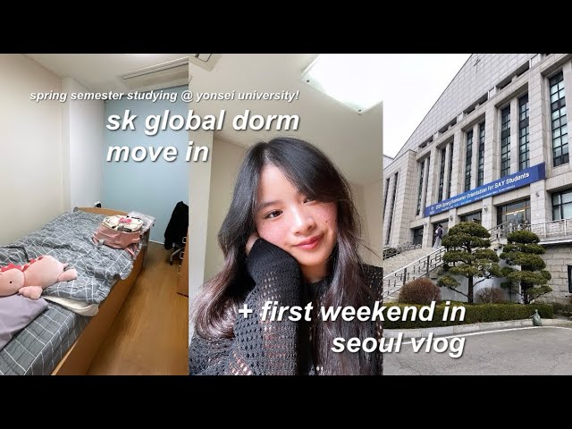[vlog #1] yonsei university sk global dorm move in + first weekend in seoul, south korea