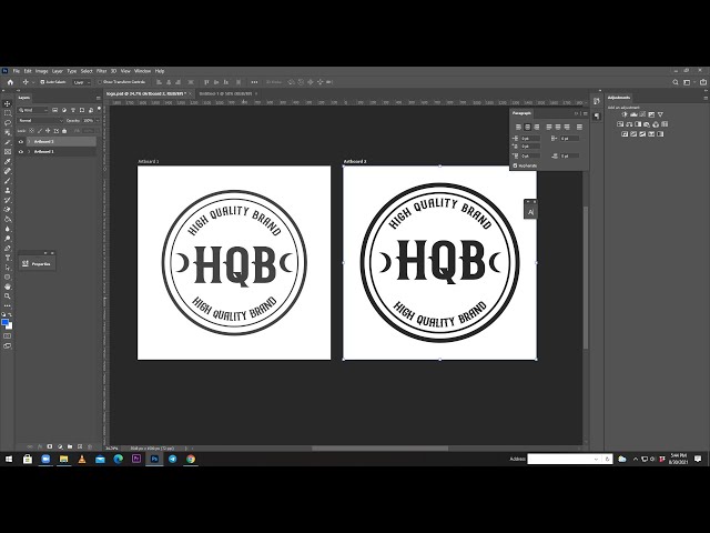 How to make a simple logo in Photoshop CC 2020