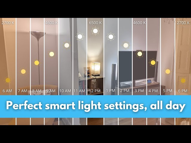 Automatic smart light brightness and color based on the sun