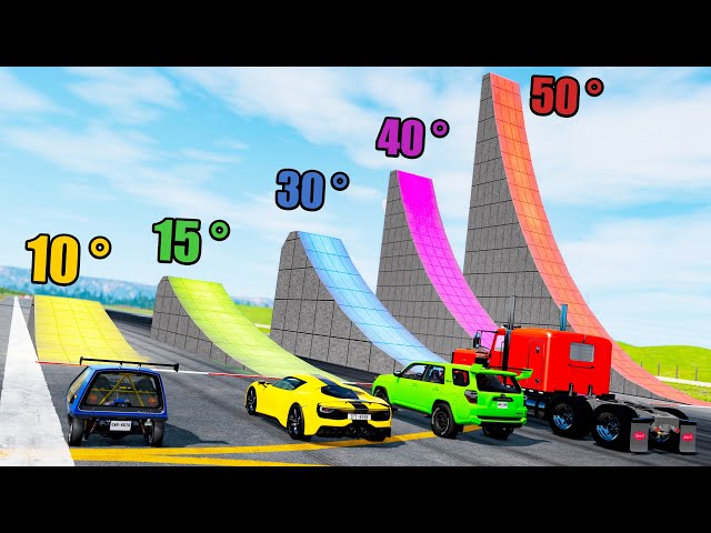 Which Ramp gives Longest Jump? - Beamng drive