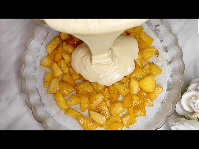 Take APPLES, 1 egg and flour, make this dessert in 1 MINUTE! Quick and easy dessert! Incredible