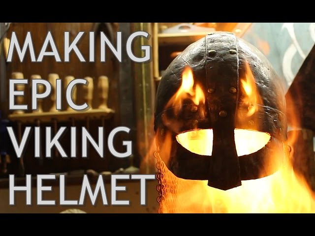 Metal Looking Viking Helmet out of Wood Shavings