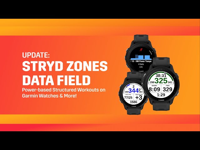 Closer Look at Stryd Zones Data Field Update