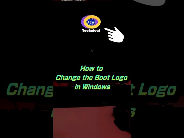 How to Change the Boot Logo in Windows 💻 #shortsvideo #youtubeshorts #shorts