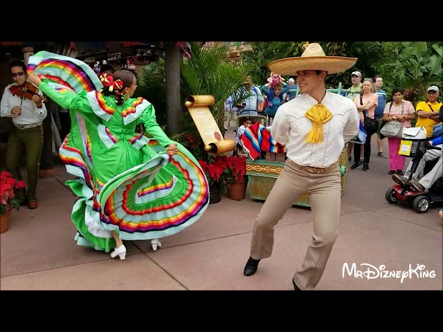 Beautiful Holiday Folklorico Dancers Showcase Mexico at Epcot