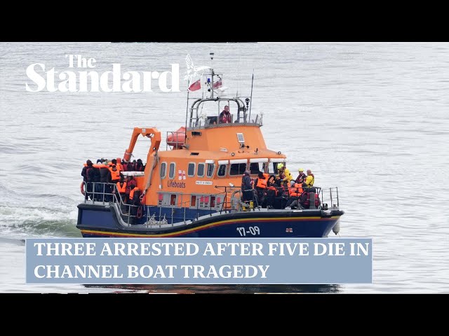Three arrested after five die in Channel boat crossing tragedy
