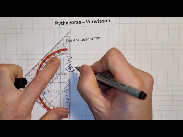 Satz des Pythagoras- Vorwissen | hoch² | Dreiecke beschriften | Wurzel ziehen