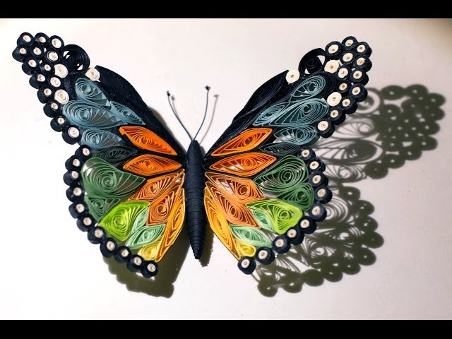 Quilled butterfly - Papillon quilling - Mariposa de Papel
