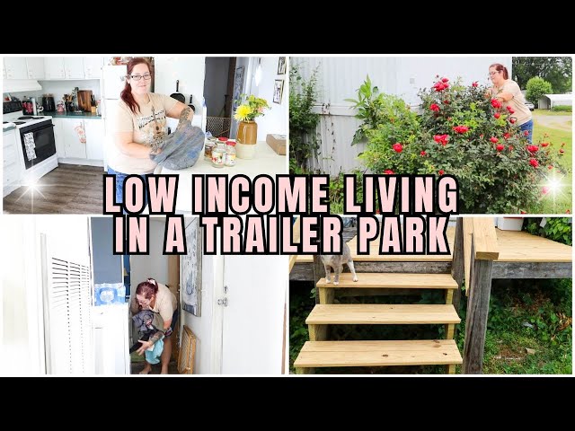 DAILY ROUTINE LIVING ON LOW INCOME IN A TRAILER PARK SINGLE WIDE LIVING