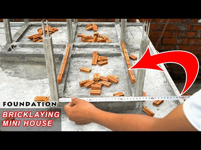 Bricklaying model -- Building Dream Mini House | FOUNDATION -- Part 1