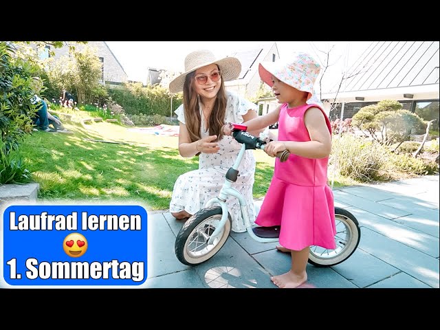 Baby lernt Laufrad fahren 😍 U7! Mittagessen kochen! 1. Sommertag 2024! Haus mit Garten | Mamiseelen