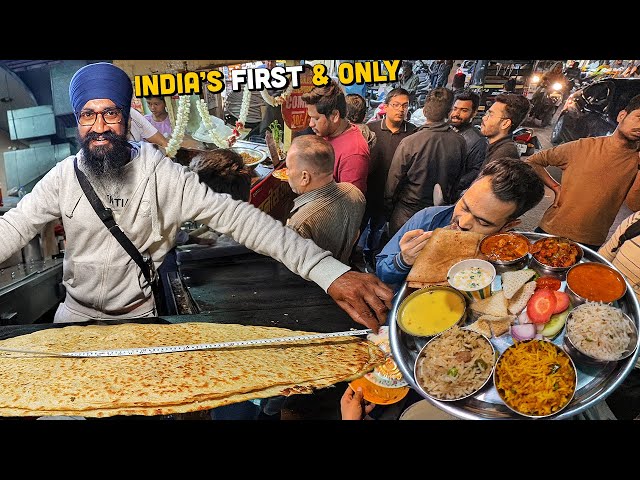 India's Biggest Desi Ghee Paratha Thali, Singh Bangalore Dosa, Desi Dhaba 😍 Street Food India New