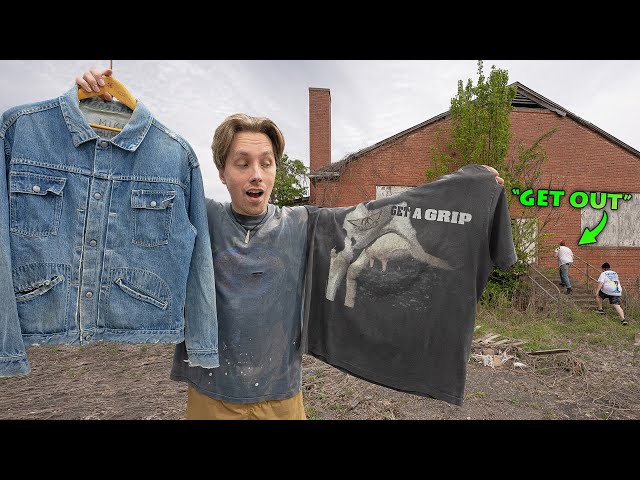 Searching For Vintage Clothing In Abandoned Buildings & Thrift Stores