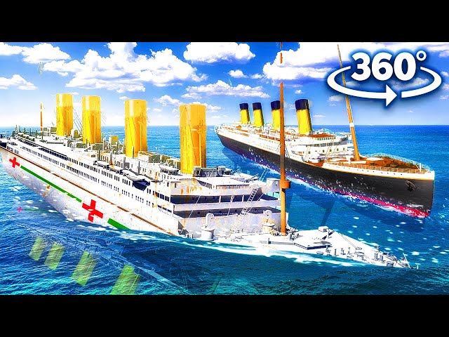 VR 360 BRITANNIC, TITANIC, AND OLYMPIC -  Fast & Furious Crazy Ship Races