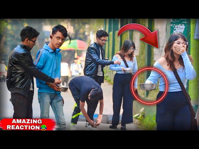 Making Cute Girls Beggar Prank || Epic Reaction || Best Prank 2024 || Team Oscar Prank
