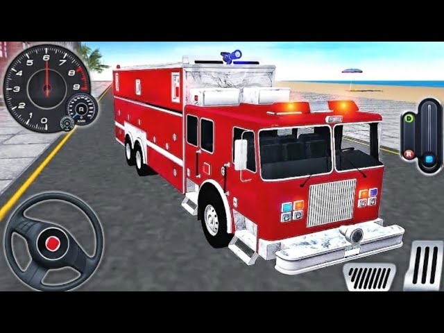 Truck Pemadam Panjang Padamkan Api Kota Besar - Mobil Balap Truck Simulator Android Gameplay