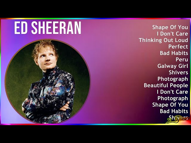 Ed Sheeran 2024 MIX Grandes Exitos - Shape Of You, I Don't Care, Thinking Out Loud, Perfect