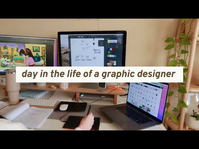 DAY IN THE LIFE OF A GRAPHIC DESIGNER | web design clients and dying my hair black