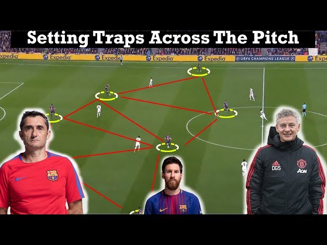 Tactical Analysis | Barcelona 3-0 Manchester United | (Goals Messi, Coutinho | How to set traps