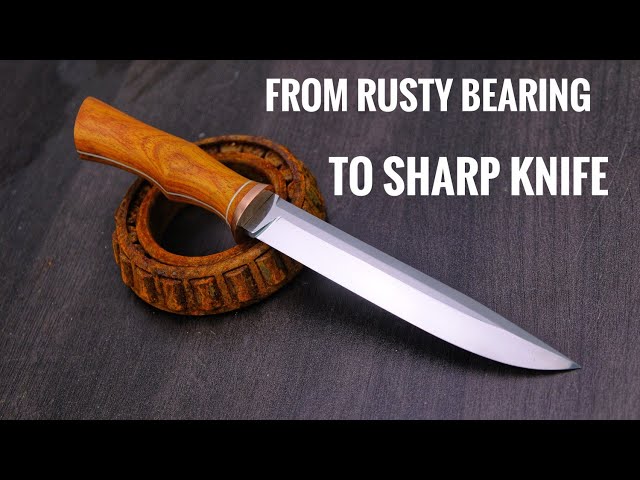 Making a Knife from Rusty Old Bearings