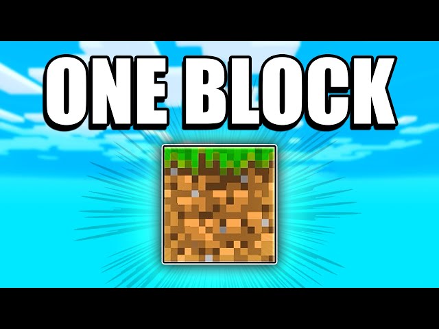 Minecraft but my world is one block