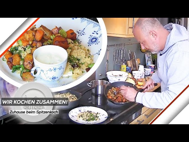 Echtzeitkochen mit Frank Rosin Zuhause: Ofengemüse mit Couscous | Wir kochen zusammen | Kabel Eins
