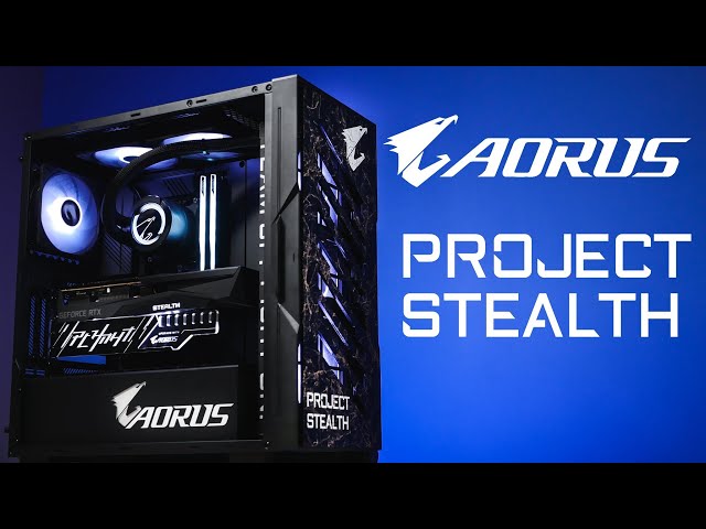 AORUS Project Stealth CLEAN NO CABLES CUSTOM GAMING PC i7 12700K Z690 AORUS STEALTH RTX 3070