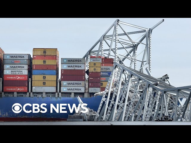 Videos show full extent of damage to Baltimore's Key Bridge