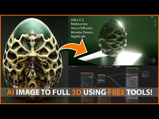 Make a 3D model from an AI image with FREE tools!