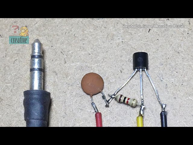 Transistor capacitor & resistor Audio amplifier