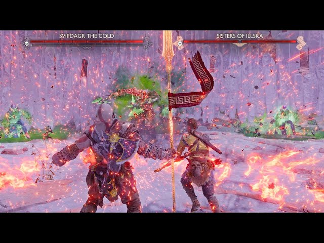God of War Ragnarok - Spartan God Kratos vs 3 Berserkers at Lv. 4 - GMGOW: No Damage Gameplay | PS5