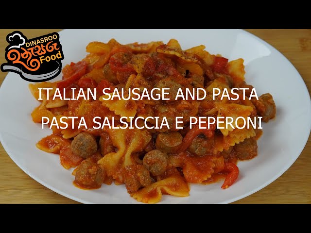 italian sausage and pasta recipes easy/pasta salsiccia e peperoni/sausage and pepper pasta
