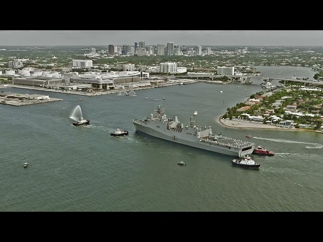 USS Fort Lauderdale arrival B-Roll 0339