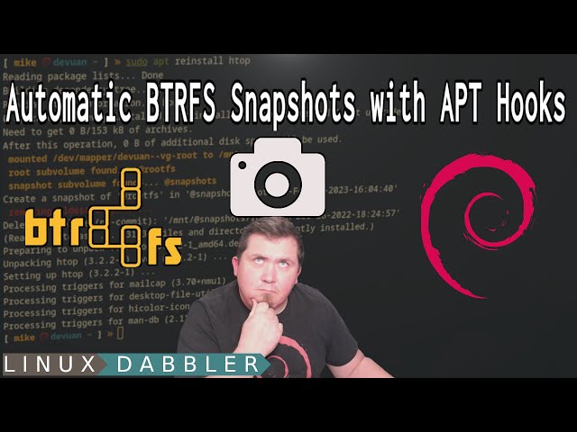 Automatic BTRFS snapshots with APT Hooks